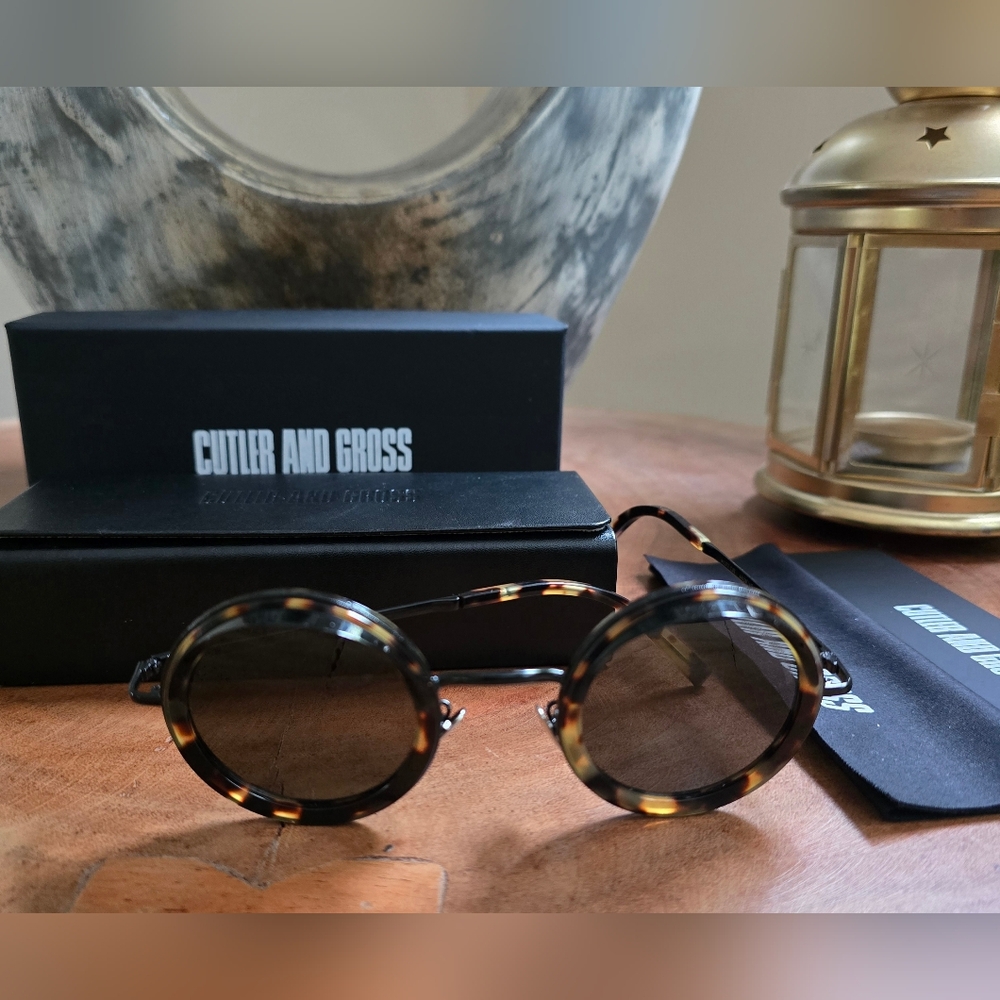 Cutler and Gross Round Tortoiseshell Sunglasses